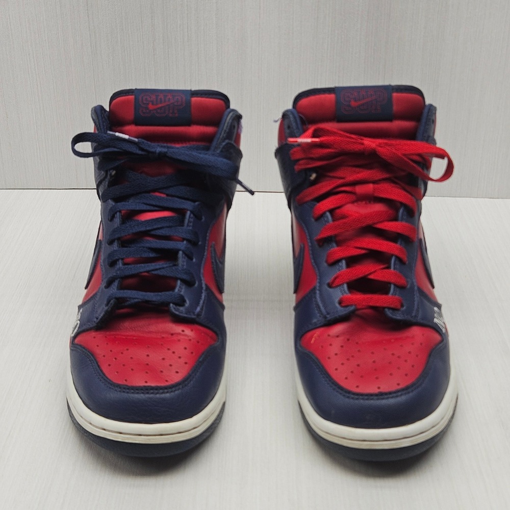 Nike SB Dunk High Supreme By Any Means Navy Red DN3741-600 Mens 8.5 - Picture 5 of 14